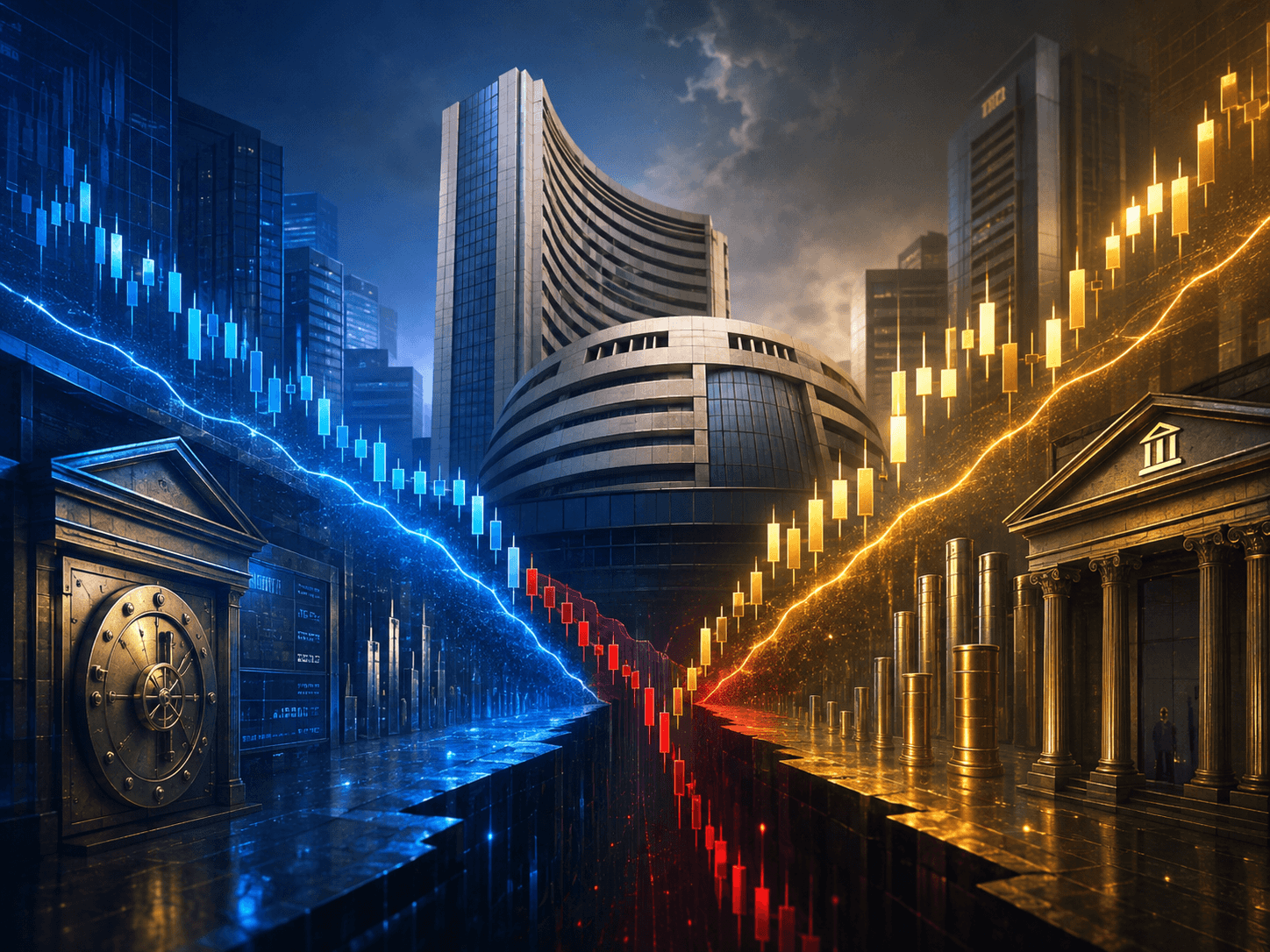 Indian bank stocks show widest exchange price gap in decades