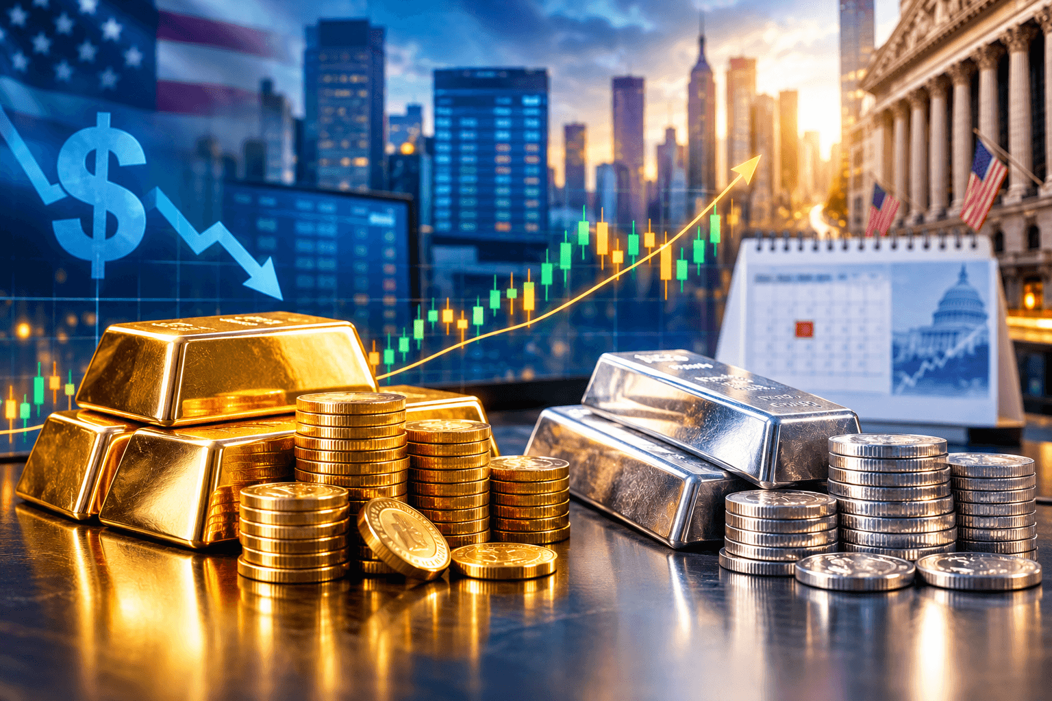 Gold prices rise for 2nd day, silver up Rs 3,500/kg on soft dollar ahead of inflation data