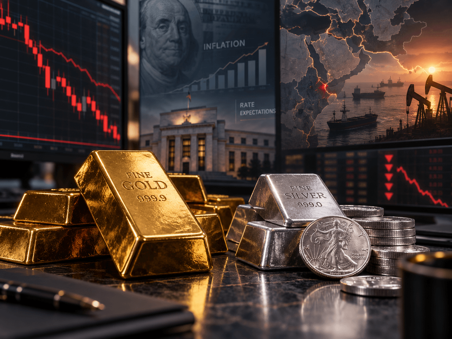 Gold prices fall for 2nd day, silver at Rs 2.39 lakh/kg ahead of key US data. Key levels to track on Wednesday