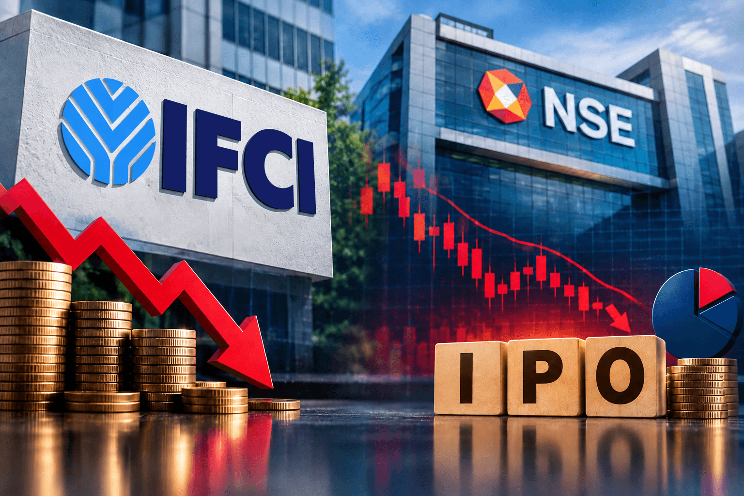 IFCI shares fall 4% on reports of lower price band for NSE IPO