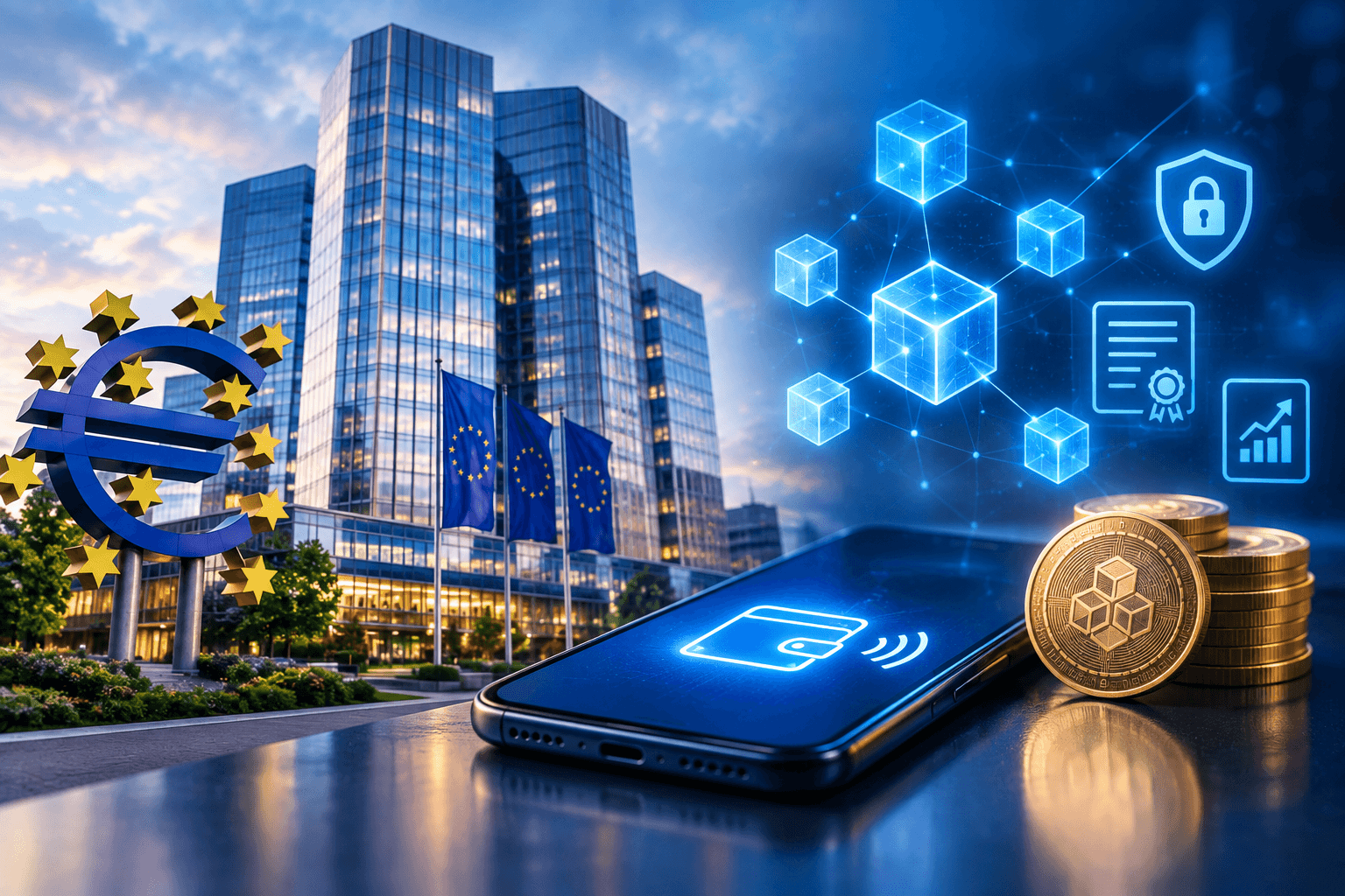 Global Market: ECB launches blockchain payment service, to invest in digital securities