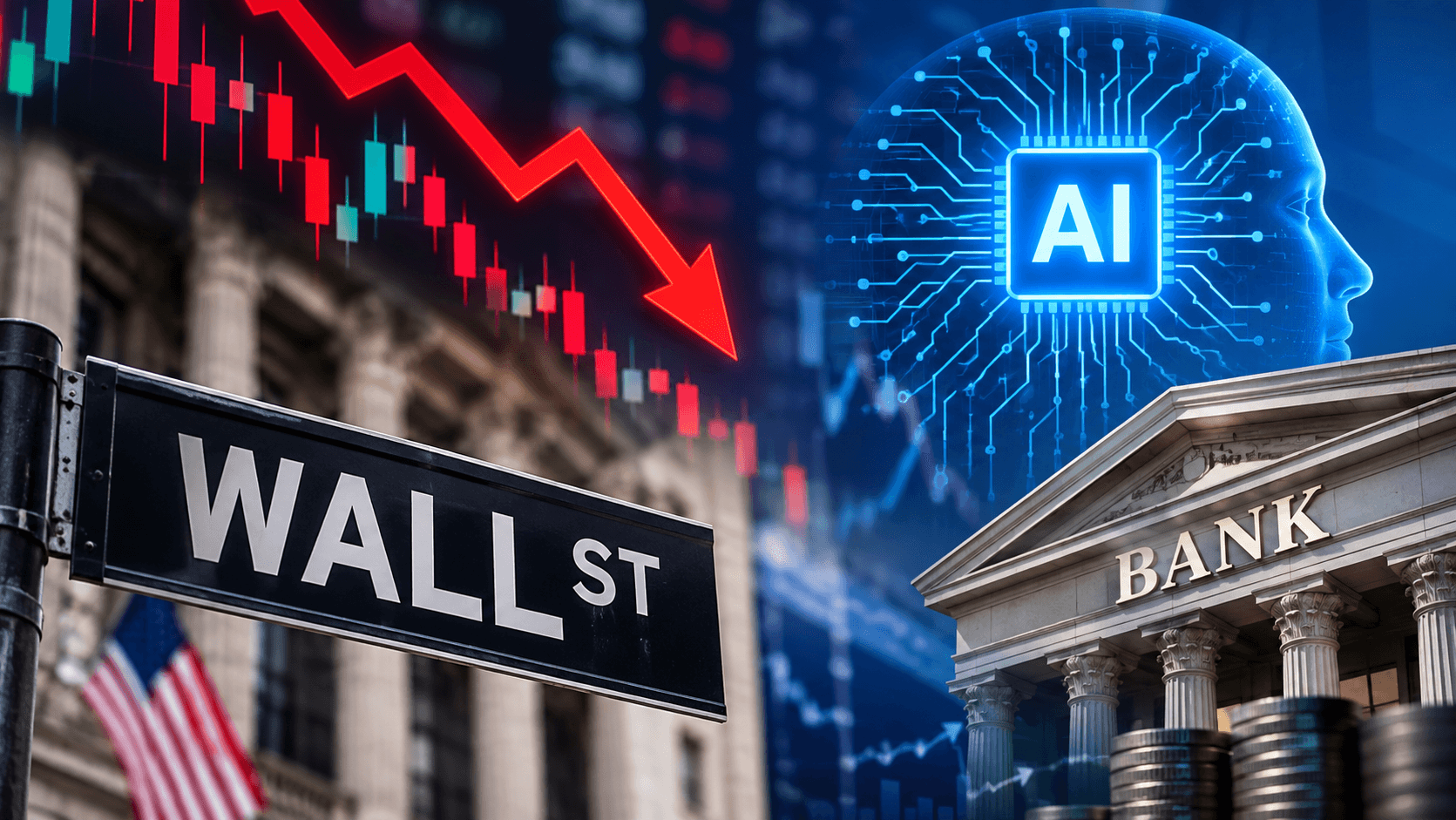 US Market: Financial stocks slide as AI disruption, bond curve weigh on banks
