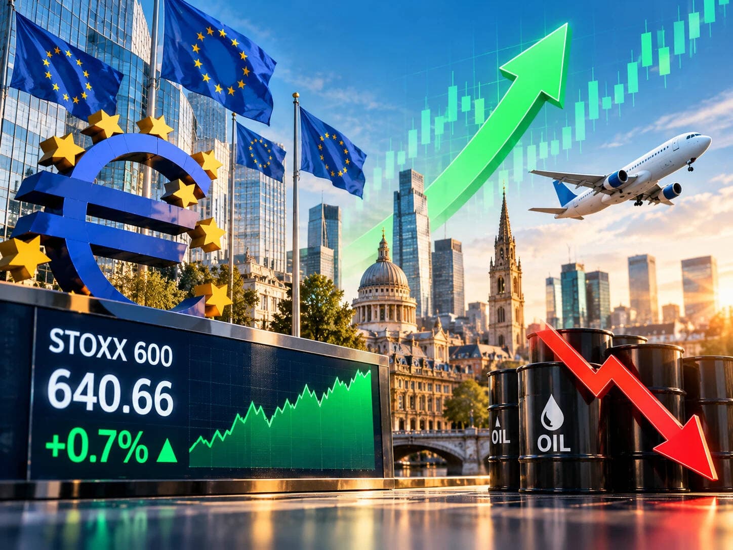 Global Market: European shares rise as oil prices ease; Middle East tensions keep investors cautious