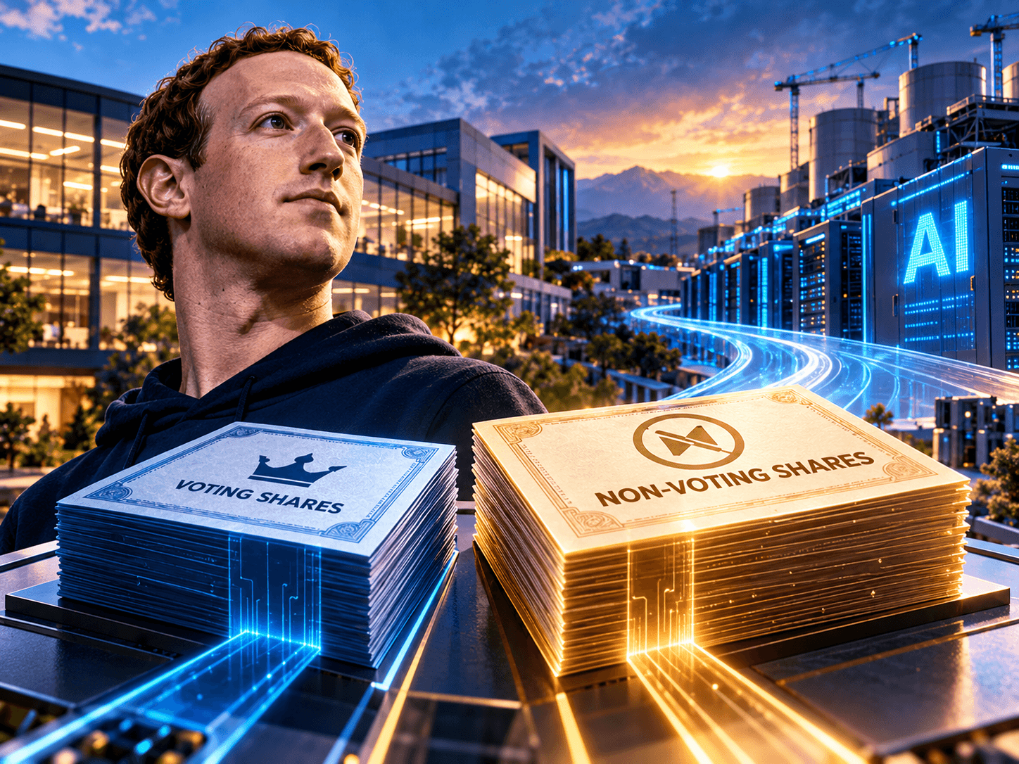 Meta to create non-voting shares to fund AI expansion, retain Zuckerberg’s control