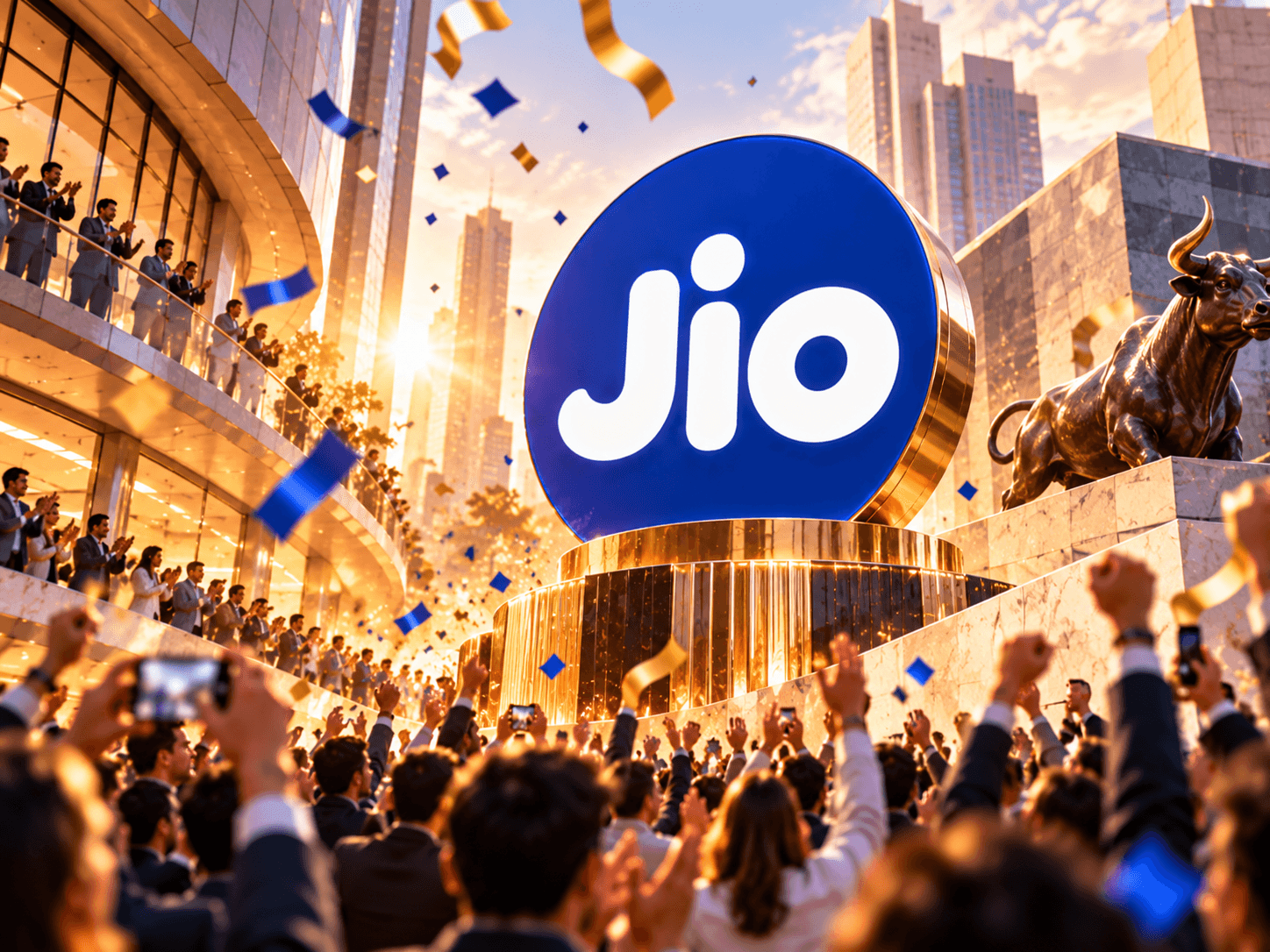 Jio Platforms Share Price Live Updates: Jio Platforms shares trade flat after listing at 21% on NSE, BSE. Check brokerage views